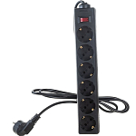 Сетевой фильтр  1.8м EXEGATE EX119391RUS SP-6-1.8B, 6 розеток, евровилка, черный