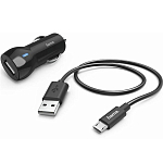 Cетевое ЗУ 1USB 2.4А HAMA H-183246, microUSB, чёрный