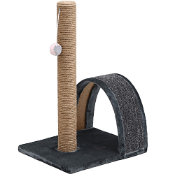 Когтеточка "Столбик" с дугой и игрушкой, 35 х 30 х 54 см,  микс цветов 1414024