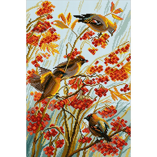 Набор алмазной вышивки «Свиристели»   4933362