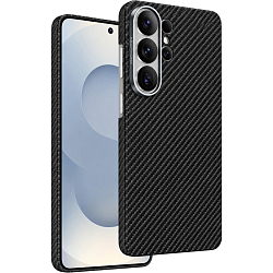 Задняя накладка KEEPHONE KEVILAR ROBIN MAGSAFE CASE для Samsung Galaxy S26 ULTRA, BLACK