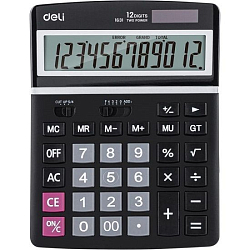 Калькулятор DELI E1631 черный 12-разр.