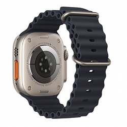 Силиконовый ремешок HOCO WA12 Original для APPLE Watch 42/44/45/49mm, тёмный, синий