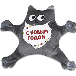 Автоигрушка «С Новым Годом», котик, на присосках