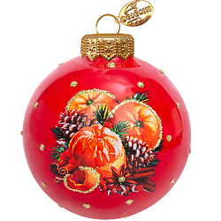 Шар "Фрукты зимние", 80 мм., в подарочной упаковке, КУ-80-254026