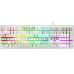 Клавиатура DEFENDERа Karon GK-129 RU, белый/зеленый