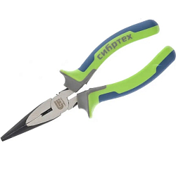 Длинногубцы прямые160мм СИБТЕХ 17155, фосфатирование, 3к рукоятки