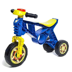 Каталка-мотоцикл трехколёсный, синий
