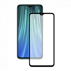 Противоударное стекло 3D NONAME для Xiaomi Redmi 8/8A черное, полный клей, техпак