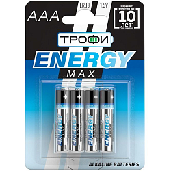 Элемент питания ТРОФИ LR03 ENERGY MAX  BL-4 (40/960/30720)