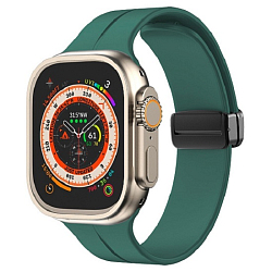 Силиконовый ремешок ApW29 для Apple Watch 42/44/45/49mm на магните (pine green)