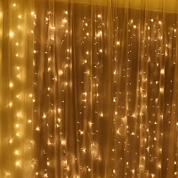 Гирлянда "Занавес", 3 х 2 м, свечение желтое