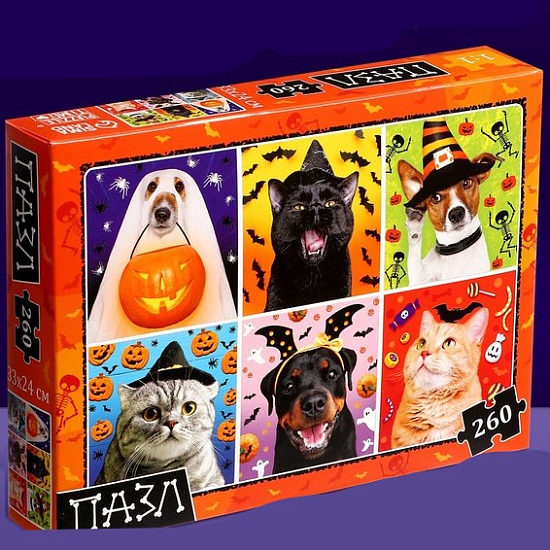 Пазл «Страшно забавные животные», 260 деталей 9815534