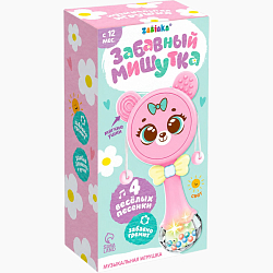 Музыкальная игрушка «Забавный мишутка», звук, свет, розовый