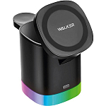 Беспроводное ЗУ WALKER WH-55, 18Вт, быстрый заряд Qi, 3в1, черное