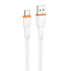 Кабель USB <--> Type-C  1.0м BOROFONE BX118 White