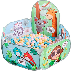 Палатка детская игровая - сухой бассейн для шариков «Животный мир» без шариков, 120 × 75 × 60 см