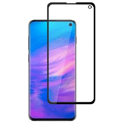Противоударное стекло 9D NONAME для Samsung Galaxy S10E черное, полный клей, в техпаке