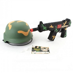 Набор оружия автомат+каска в сетке в кор.2*48шт S375-H41182