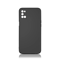 Силиконовый чехол DF для Oppo A52/A72 oOriginal-03 (black) с микрофиброй