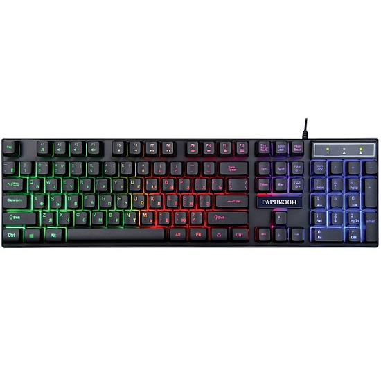 Клавиатура ГАРНИЗОН GK-200GL черная, USB