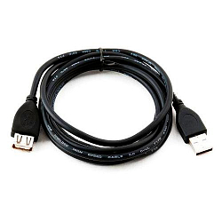 Кабель-удлинитель USB  3.0м Pro GEMBIRD/CABLEXPERT CCP-USB2-AMAF-10, черный, пакет