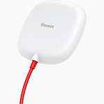 Устройство зарядное беспроводное Baseus, Suction Cup, 1000mA, пластик, присоска, цвет: белый