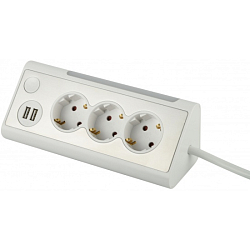 Сетевой фильтр  1.5м ROMBICA NEO PSE-006, белый, 3 розетки, 16A