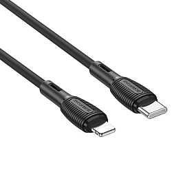 Кабель Ligtning <--> Type-C 1.0м BOROFONE BX86, черный, 20Вт, QC3.0, PD3.0