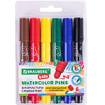 Фломастеры BRAUBERG KIDS 6 цв ПВХ-упаковка 152178