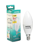 Лампа светодиодная SMARTBUY C37 9.5W/3000K/E14 (свеча, теплый свет)