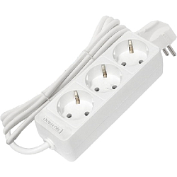 Сетевой удлинитель  3.0м DOMTOK 3гн.,ПВС 3*1  3,5кВт с/з