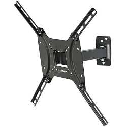 Кронштейн KROMAX OPTIMA-403 black (15"-55") до 25 кг, настенный, 3 ст свободы, наклон +5°-12°, поворот ±90°, от стены