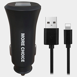 АЗУ 2USB 2.4A для Lightning 8-pin More choice AC23i