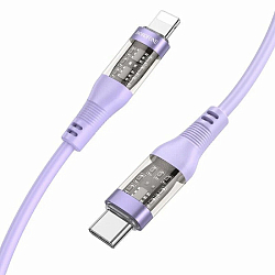 Кабель Lightning <--> Type-C  1.2м BOROFONE BU37 Discovery edition, фиолетовый, PD 20Вт