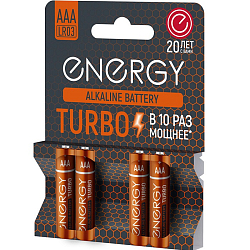 Элемент питания ENERGY LR03 Turbo BL-4 (4/64/576)