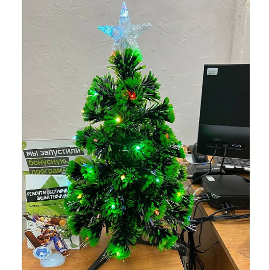 Ёлка с подсветкой светодиодная зеленая 60 см