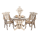 Набор мебели «Столовая с самоваром для кукол Барби»