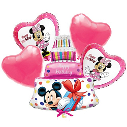 Набор фольгированных шаров «Happy Birthday», Минни Маус 36"