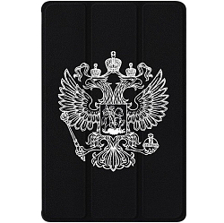 Чехол футляр-книга ZIBELINO для iPad Air 13" 2025 (M3)/Apple iPad Pro 2024 (M4)/iPad Air 2024 (M2) 13.0'' (черный) 8004 БЕЛЫЙ ГЕРБ