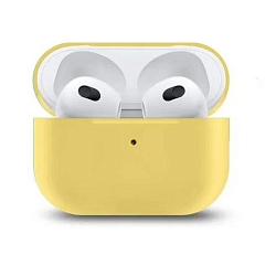 Силиконовый чехол ISA для AirPods 3 Hang Silicon Case с карабином yellow