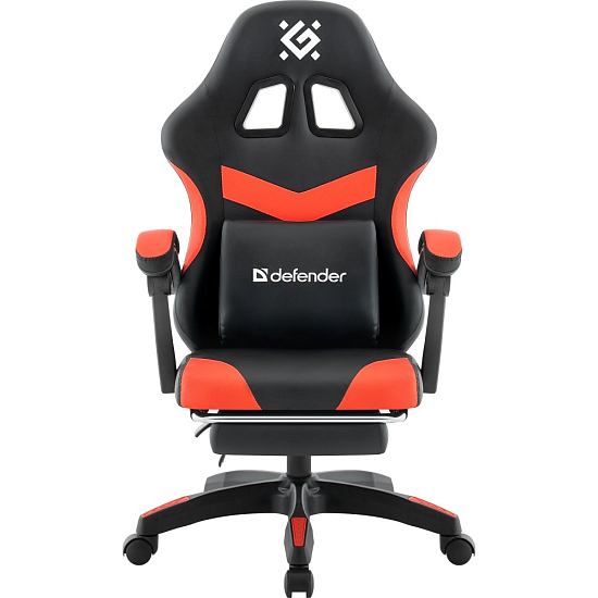 Кресло игровое DEFENDER Runa PRO черный/крас, PU, класс2