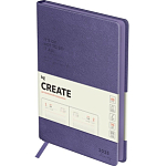 Ежедневник датированный 2025г., А5, 176л., твердый переплет, кожзам, BG "Create. Purple", фиолетовый, цветной срез DdA5_61240