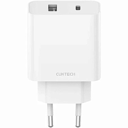 Сетевое ЗУ 1USB/1Type-C 3A Cuktech/ZMI A19 White, 30Вт