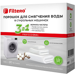 Порошок для смягчения воды FILTERO средство для СМ (Россия), 500 г, Арт.912