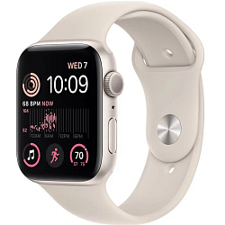 Часы Apple Watch SE Gen 2, (2023), 44 мм, Starlight Aluminium