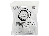 Кабель USB <--> microUSB  0.3м GEMBIRD/CABLEXPERT CC-mUSB2D-0.3M, пакет