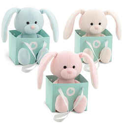 Мягкая игрушка «Зайчонок: Сюрприз», цвет МИКС 15 см