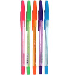 Ручка шариковая 0.5 мм, стержень синий, LANCER Fluo 814, ароматизированная, МИКС