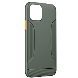 Задняя накладка HOCO для iPhone 11 Pro Max, Warrior Series, рифленый, тёмно-зелёный